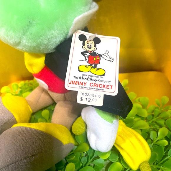 WALT DISNEY DISNEYLAND DISNEY WORLD 80’s PINOCCHIO JIMINY CRICKET PLUSH w/TAGS - Picture 2 of 16